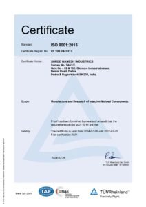 ISO_9001_2015_00 certification of shree ganesh industries